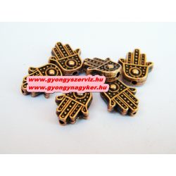   10db.  kéz. Köztes gyöngy. Fatime keze. Antik réz. 12x10mm.