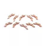 10db. Angyalszárny köztes. 23x10mm. Rózsaarany szín.