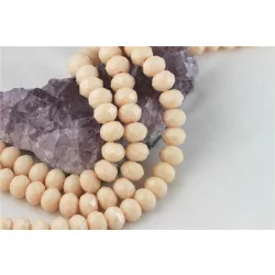   Leárazás!  20db. Csiszolt üveggyöngy. 10x8mm. Sárgabarack. Mindig akcióban!