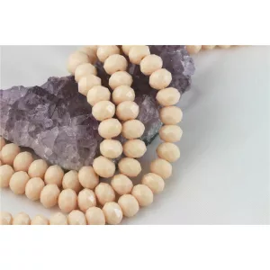 Leárazás!  20db. Csiszolt üveggyöngy. 10x8mm. Sárgabarack. Mindig akcióban!