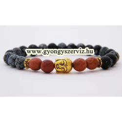   Leárazás!  Napkő, hópehely obszidián, buddha, karkötő csomag.