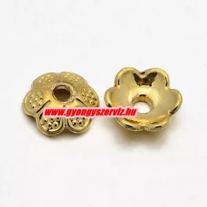 10db. Gyöngykupak. 7.5x2.5mm. Arany szín.