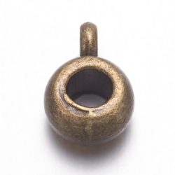 10db. Charm tartó, medál tartó. 9x6mm. Antik bronz szín.