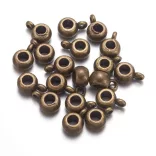 10db. Charm tartó, medál tartó. 9x6mm. Antik bronz szín.