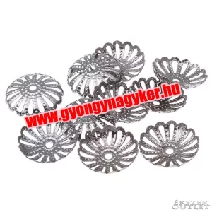 50db gyöngykupak. Fém gyöngy. 13x3mm. Ólom fekete szín.  Leárazva!