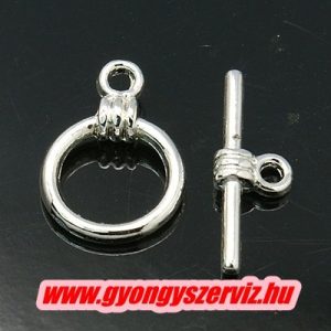 5 szett. Karkötő kapocs, T-kapocs. Ékszer zár. Ezüst szín.