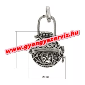 Leárazás! Angyalhívó medál.  Antik ezüst szín.