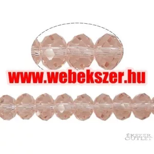 Kiárusítás!  20db. Csiszolt üveggyöngy. Pezsgő. 7.2x10mm.