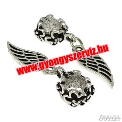   Pandora stílusú fémgyöngy. Charm. Angyalszárny. Medál. Pandora köztes. Leárazva!