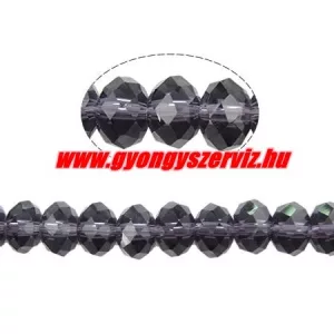Kiárusítás!  20db. Csiszolt üveggyöngy. 8x10mm. Viola. Mindig akcióban!