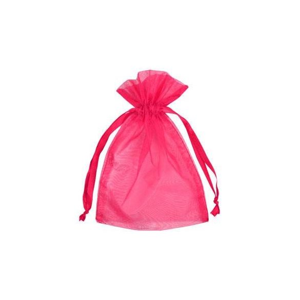 Organza tasak 12x9cm. Pink.