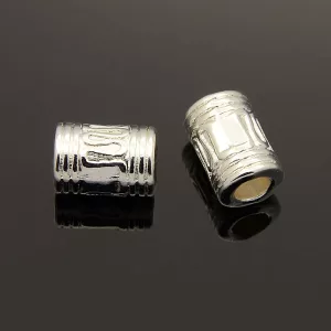 10db. Köztes fémgyöngy. 10x7mm. Ezüst szín.