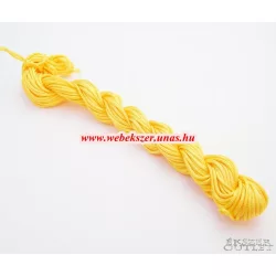   Shamballa fonal. Nylon fonal. 1.5mm. 12.5m. Okker sárga.   Legjobb ár!