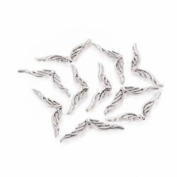 Angyalszárny köztes gyöngy. Antikolt ezüst szín.