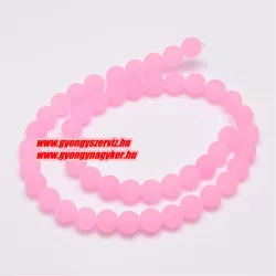 Matt jade ásványgyöngy. 8mm. Pink.