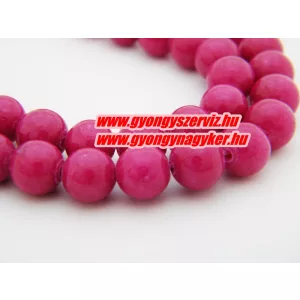 Jade ásványgyöngy. 8mm. Magenta. AAA.