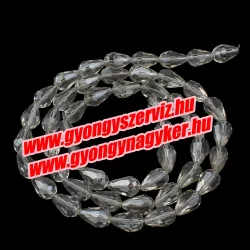   Kiárusítás!  10db. Csiszolt üveggyöngy, csepp. Teardrop. Mindig akcióban!