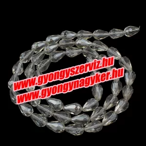 Kiárusítás!  10db. Csiszolt üveggyöngy, csepp. Teardrop. Mindig akcióban!