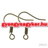50db.  Fülbevaló alap, akasztos,  horog , antik bronz színű. 17x17x2mm. 1db.    Alacsony ár !