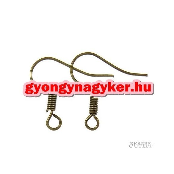50db.  Fülbevaló alap, akasztos,  horog , antik bronz színű. 17x17x2mm. 1db.    Alacsony ár !