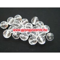 Kiárusítás! 20db. Cseh csiszolt gyöngy. 8mm. Kristály. 