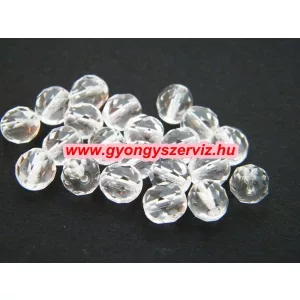 Kiárusítás! 20db. Cseh csiszolt gyöngy. 8mm. Kristály. 