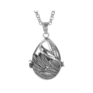 Kiárusítás! Angyalhívó medál. Hattyú. antik ezüst szín.