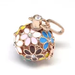 Leárazás! Angyalhívó medál. Virágok, kristályokkal. Rózsaarany szín.