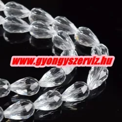   Kiárusítás!  10db. Könnycsepp gyöngy, teardrop. 12x8mm. Kristály. Mindig akcióban!