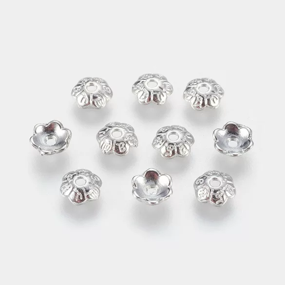 20db. gyöngykupak. 6x2mm. Platina szín.