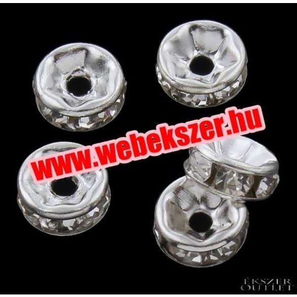 10db. Fémgyöngy. Köztes gyöngy. Rondell. 6x2.5mm.   Leárazva!
