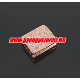 Cirkon kristályos gyöngy.  9x11mm. 4 színben.