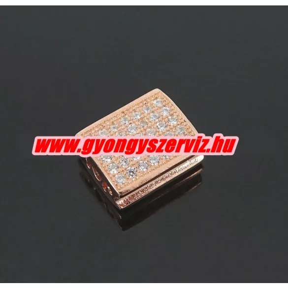 Cirkon kristályos gyöngy.  9x11mm. 4 színben.