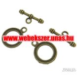 5 szett. Karkötő kapocs. Ékszer zár. Antik bronz szín.    Legjobb ár!