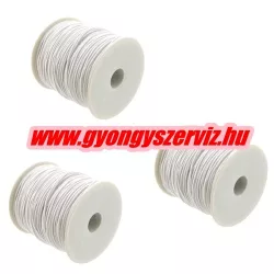 10m. Gumizsinór, kalapgumi. 0.8mm. Fehér.