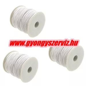 10m. Gumizsinór, kalapgumi. 0.8mm. Fehér.