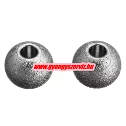 Nemesacél köztes gyöngy. 6x8x8mm. Platina szín.