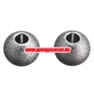 Nemesacél köztes gyöngy. 6x8x8mm. Platina szín.