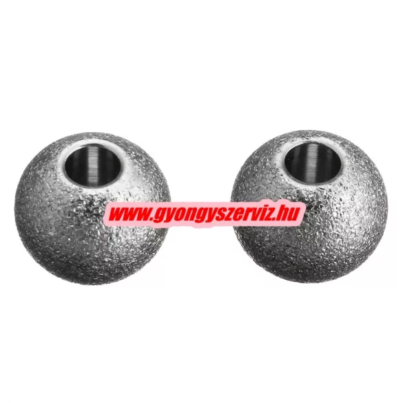 Nemesacél köztes gyöngy. 6x8x8mm. Platina szín.