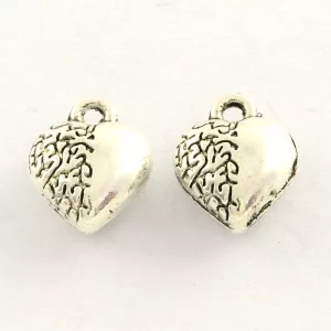 10db. Fém medál, fityegő. Szív. 12x10mm.