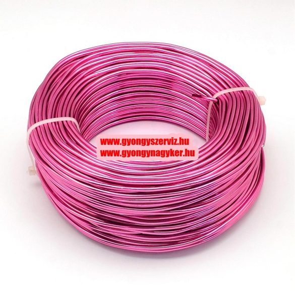 Alumínium ékszerdrót. 0.5-0.6mm. Sötét pink. 10m.