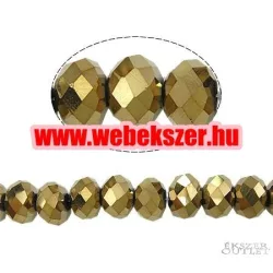   Kiárusítás!  20db. Csiszolt üveggyöngy. Fánk gyöngy. 7 szín! 6x8mm. Mindig akcióban!