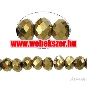 Kiárusítás!  20db. Csiszolt üveggyöngy. Fánk gyöngy. 7 szín! 6x8mm. Mindig akcióban!