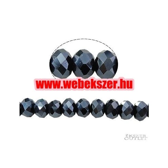 20db. Csiszolt üveggyöngy. Fánk gyöngy. 7 szín! 6x8mm. Mindig akcióban!