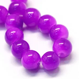  Üveggyöngy. 6mm. Sötét viola. 20db/csomag.