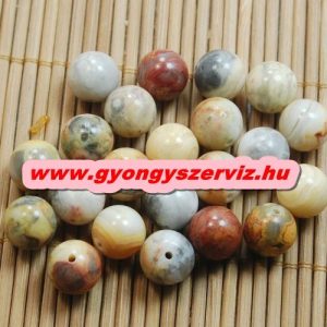Őrült csipke achát ásványgyöngy. 6mm. Leárazva !