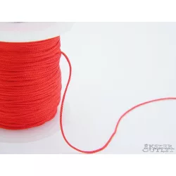 Shamballa fonal. Nylon fonal. 1mm. Piros.  10m/tekercs.