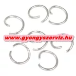 100db. nyitott szerelő karika. 6x0.8mm. Arany vagy platina  szín.