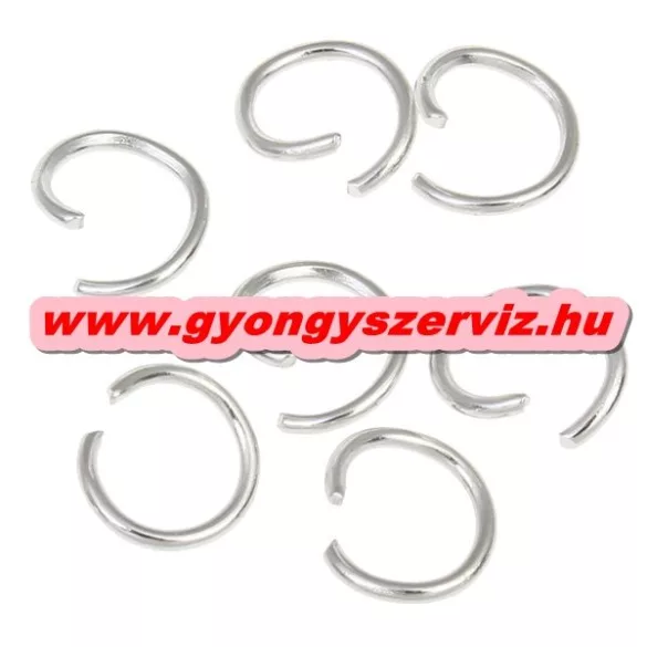 100db. nyitott szerelő karika. 6x0.8mm. Arany vagy platina  szín.