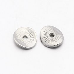 20db. Hajlított köztes gyöngy. Ezüst szín. 9.5x8.5mm.